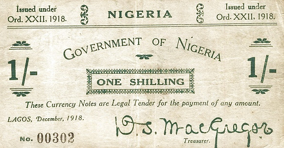 1 Nigerian Shilling (note)